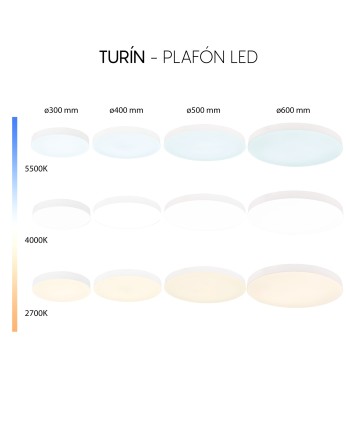 TURIN * ROUND LED CEILING  50W CCT - 60 CM